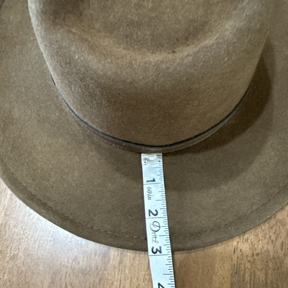 Pendleton AB196-71018 Men’s Wool Felt Outback Fedora Hat Brown Western Cowboy - Picture 12 of 12
